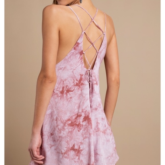 Pink tie dye dress - Picture 3 of 4